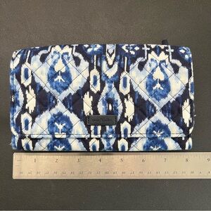 Vera Bradley Indigo and White Quilted Clutch